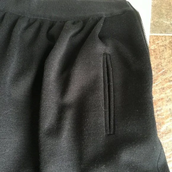 Milly Wool Blend Double Zipper Black Mini Skirt size 4 - Picture 5 of 11